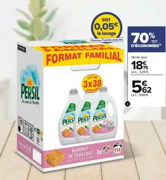 Carrefour Persil lessive liquide "format familial" offre