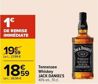 Carrefour Jack daniel's tennessee whiskey offre