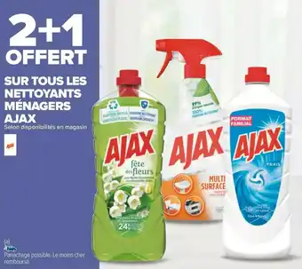 Carrefour Ajax bon plan sur tous les nettoyants ménagers ajax offre