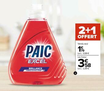 Carrefour Paic excel liquide vaisselle offre