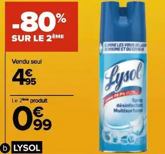 Carrefour Lysol spray désinfectant mutlisurfaces offre