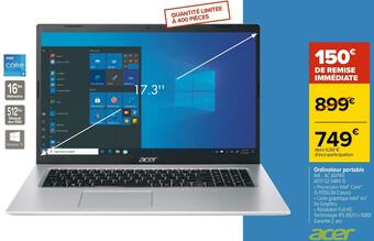 Carrefour Acer ordinateur portable offre