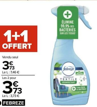 Carrefour Febreze désodorisant textile offre