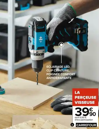 Carrefour Carrefour perceuse visseuse 20v offre