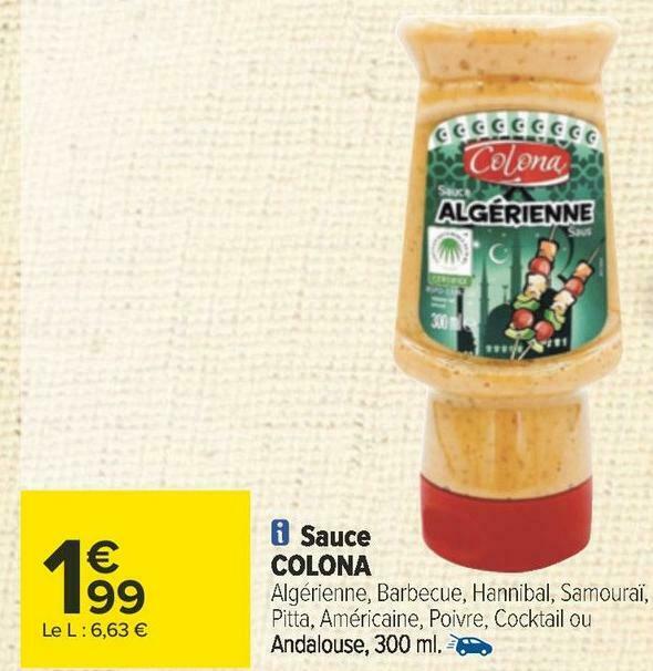 Promo Colona sauce chez Carrefour