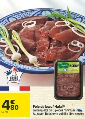 Carrefour Foie de bœuf halal offre