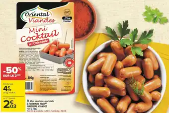 Oriental viandes mini saucisses cocktails à l’orientale halal