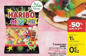 Carrefour Haribo bonbons halal offre