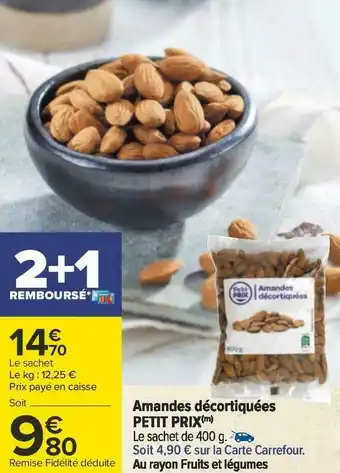 Amandes décortiquées