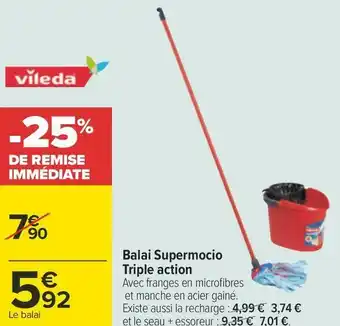 Carrefour Vileda balai supermocio triple action offre