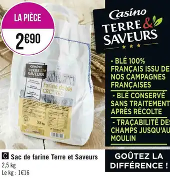 Géant Casino Terre et saveurs sac de farine offre