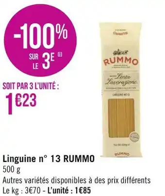 Géant Casino Rummo linguine n° 13 offre