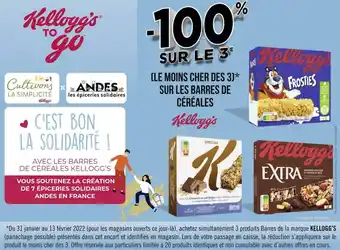 Géant Casino Kellogg's bon plan sur les barres de céréales kellogg's offre