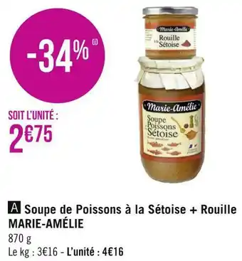 Marie-amélie soupe de poissons à la sétoise + rouille