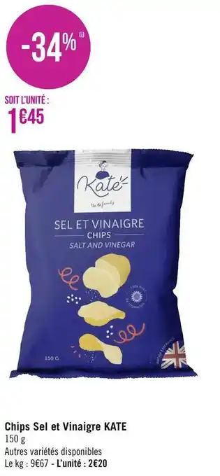 Géant Casino Kate chips sel et vinaigre offre