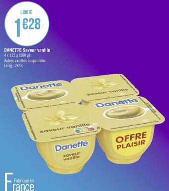 Géant Casino Danette danette saveur vanille offre