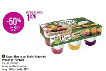 Géant Casino Panier de yoplait yaourt nature sur fruits panachés offre
