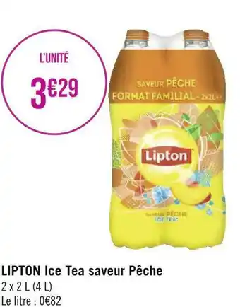 Géant Casino Lipton ice tea saveur pêche offre