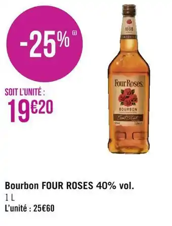 Géant Casino Four roses bourbon 40% vol offre