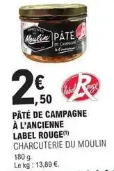 E.Leclerc Label rouge - pâté de campagne à l'ancienne offre