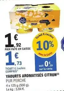 E.Leclerc E.leclerc - yaourts aromatises offre
