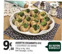 E.Leclerc Assiette escargots x12 offre