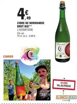 E.Leclerc Brut - cidre de normandie bio offre