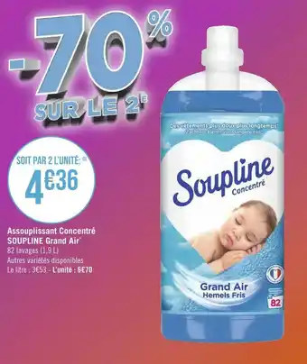 Géant Casino Soupline assouplissant concentré grand air* offre