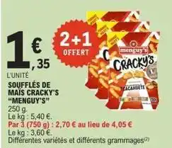 E.Leclerc Menguy's - souffles de mais cracky's offre