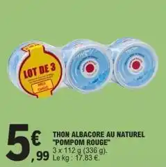 E.Leclerc Thon albacore au naturel offre