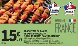 E.Leclerc Signal - brochettes de râbles de lapin ou poulet offre