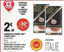 E.Leclerc Jambon de parme aop offre