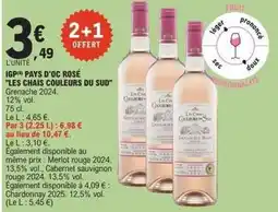 E.Leclerc Pays d'oc rosé les chais couleurs du sud offre