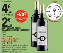 E.Leclerc Aoc galillac rouge grande reserve de labastide offre