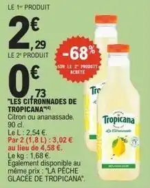 E.Leclerc Tropicana - les citronnades de offre
