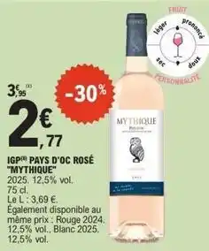 E.Leclerc Mythique languedoc - igp pays d'oc rosé offre