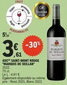 E.Leclerc Aoc - saint-mont rouge marquis de seillan offre