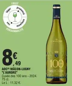 E.Leclerc Aoc - aoc mâcon-lugny offre