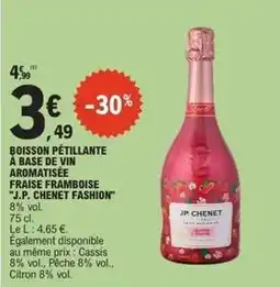 E.Leclerc Boisson pétillante à base de vin aromatisée fraise framboise j.p offre