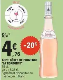 E.Leclerc Aop côtes de provence offre