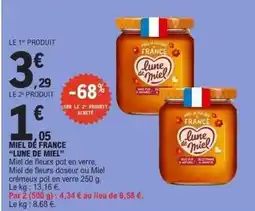 E.Leclerc Lune de miel - miel de fleurs pot verre offre