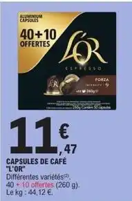 E.Leclerc L'or - capsules de café offre