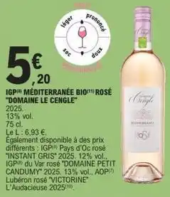 E.Leclerc Igp méditerranée bio domaine le cengle offre