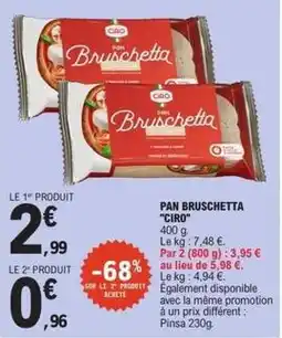 E.Leclerc Ciro - pan bruschetta offre