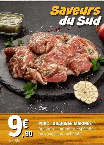 Porc: araignée marinée