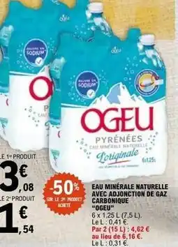 E.Leclerc Eau minérale naturelle avec aduction de gaz carbonique offre