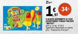 E.Leclerc Nestlé - 6 glaces bâtonnets à l'eau assortiment pirulo fun box offre
