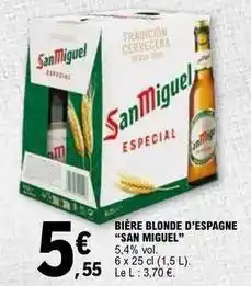 E.Leclerc Bière blonde d'espagne offre