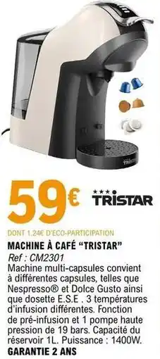 E.Leclerc Tristar - machine à café offre