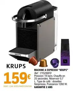 E.Leclerc Krups - machine a expresso offre